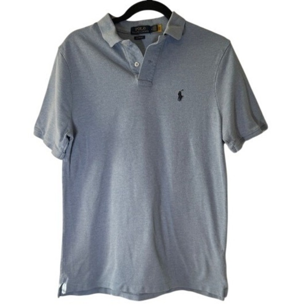 Polo Ralph Lauren Classic Fit Polo Shirt Size M Light Blue 100% Cotton Pony